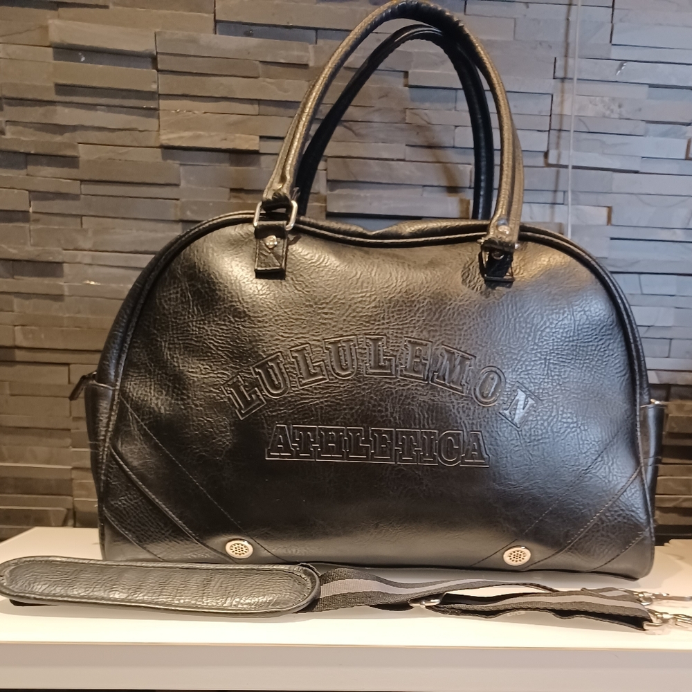 Lululemon Faux Leather duffle bag / gym bag / travel bag